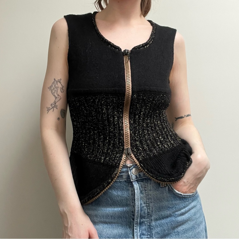 Black and Gold Vintage Vest